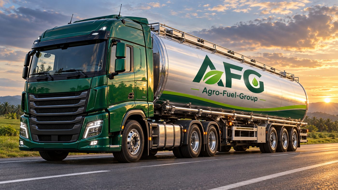 Camión cisterna AFG de combustible en ruta